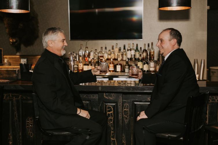 Steve and Eric enjoying a glass of scotch.